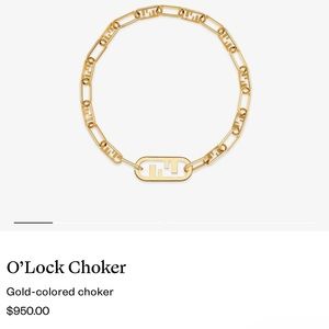 NIB fendi o-lock choker necklace